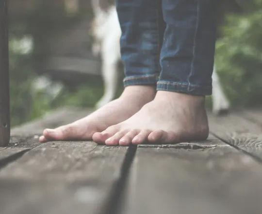 Bare feet